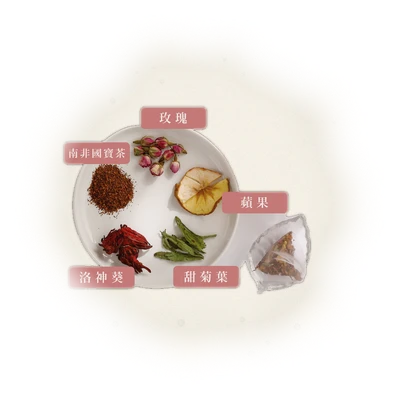 幸福-玫瑰與洛神（夢想好棒款）｜隨行包5入茶包-無咖啡因茶 6