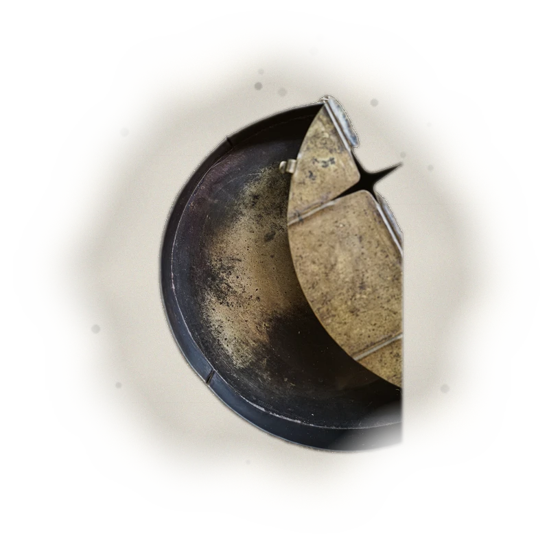 【 作家茶器｜隙裏有光 】</br>燦・黃銅｜茶舟／窪 #2 7