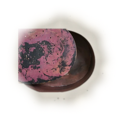 【 作家茶器｜隙裏有光 】</br>絢・紅銅｜茶舟／橢圓星河（特大） 4
