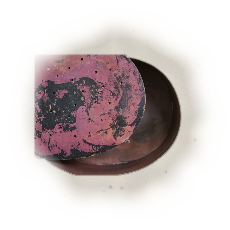 【 作家茶器｜隙裏有光 】</br>絢・紅銅｜茶舟／橢圓星河（特大） 3